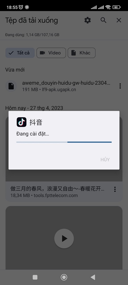 Cài đặt Douyin cho điện thoại Android